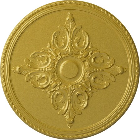Ekena Millwork Milton Ceiling Medallion (Fits Canopies up to 7 7/8"), Hand-Painted Rich Gold, 40 5/8"OD x 1 3/4"P CM40MIRGS